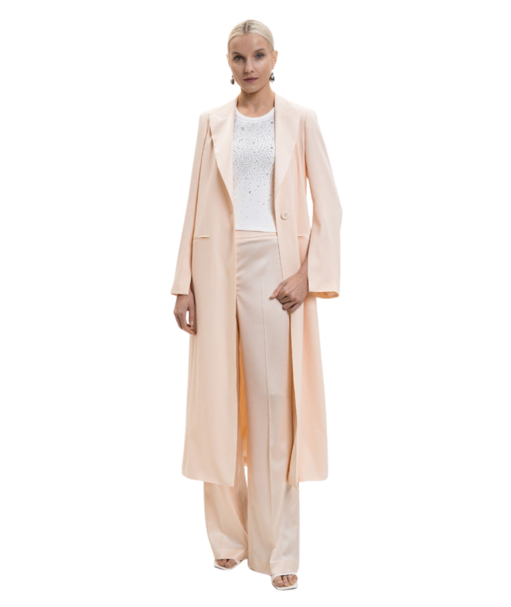 Twinset Pantalone Wide Leg Vita Alta 261TP2421 Beige Parchment