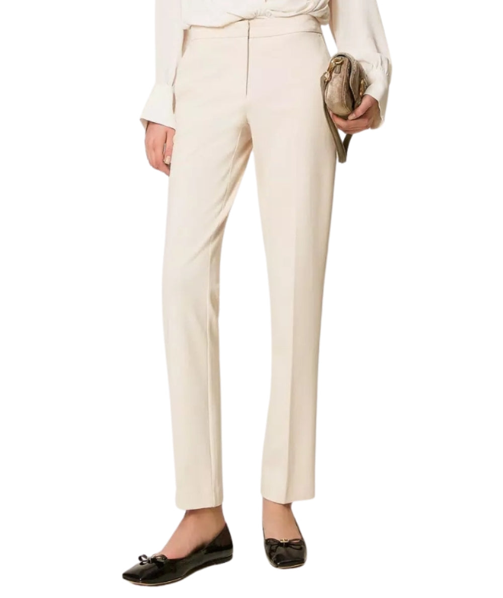 Twinset Pantalone a Sigaretta 252TP2605 Bianco