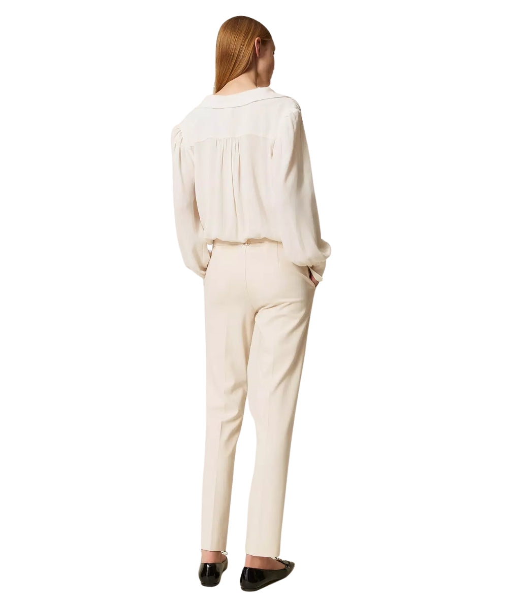 Twinset Pantalone a Sigaretta 252TP2605 Bianco