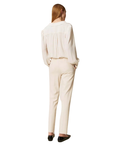 Twinset Pantalone a Sigaretta 252TP2605 Bianco