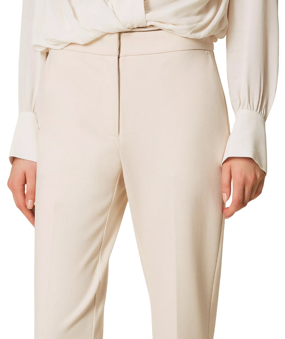 Twinset Pantalone a Sigaretta 252TP2605 Bianco