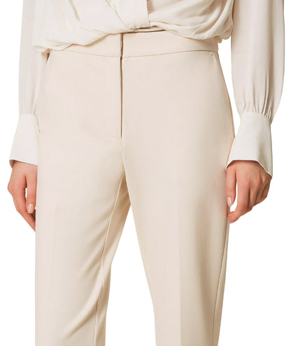 Twinset Pantalone a Sigaretta 252TP2605 Bianco