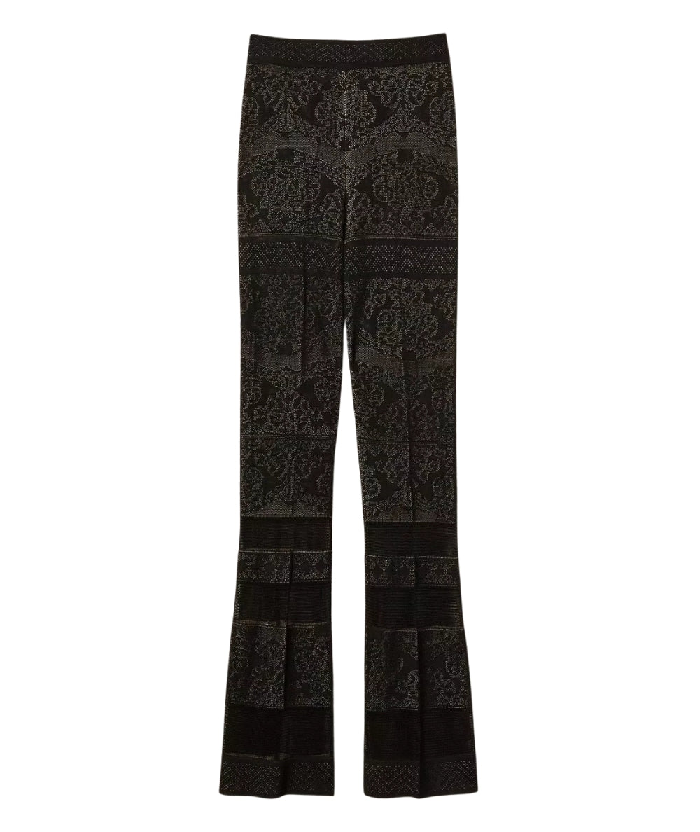 Twinset Pantalone in Maglia Traforata 252TP3383 Nero