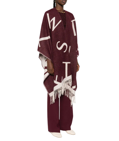 Twinset Poncho in Misto Lana 252TA4220 Vinaccia