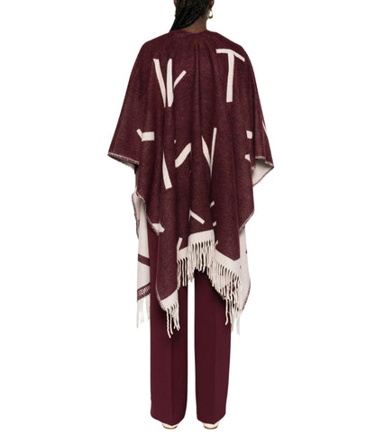 Twinset Poncho in Misto Lana 252TA4220 Vinaccia