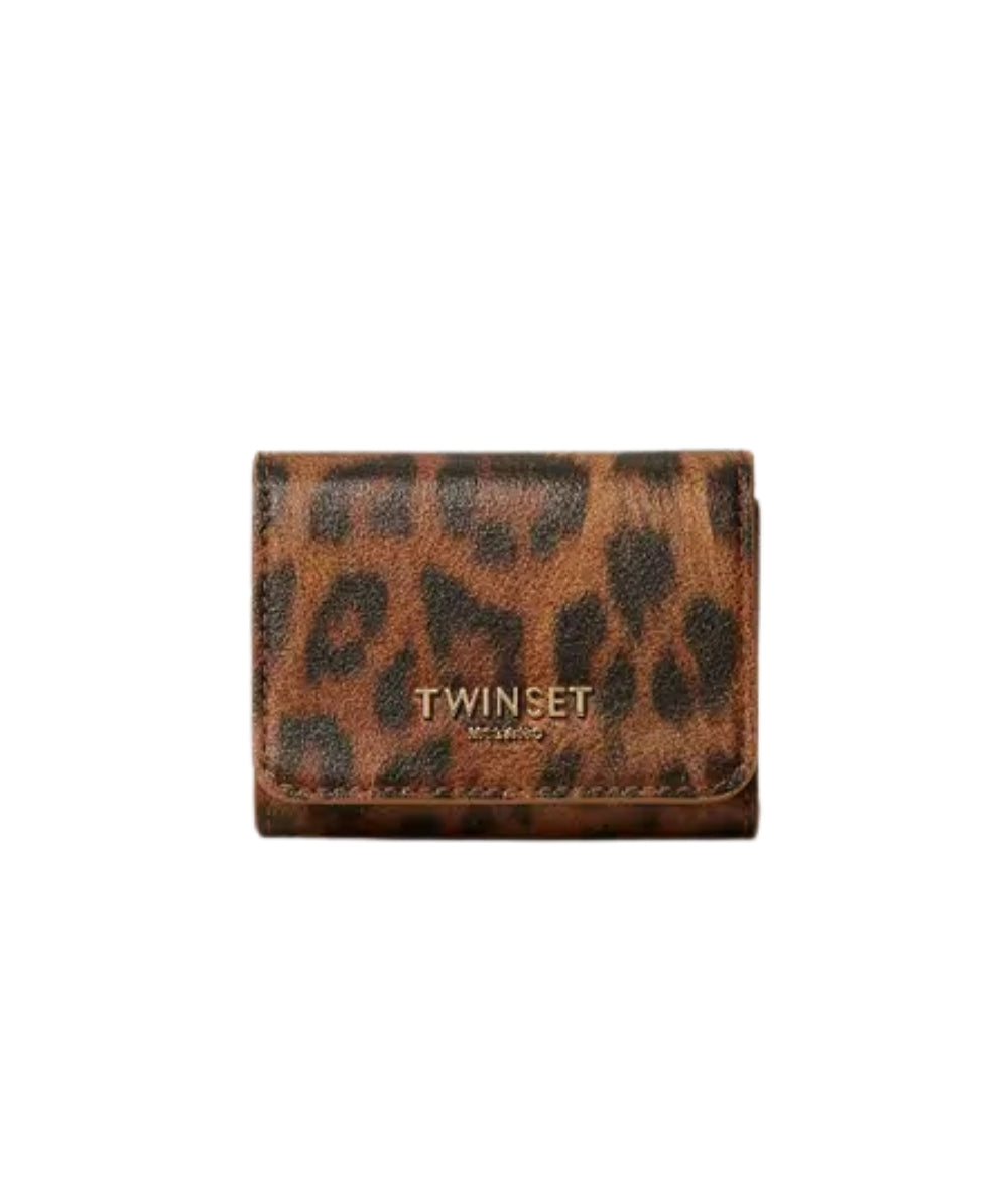 Twinset Portafoglio in Fantasia Animalier 252TL8015 Stampa Leopard