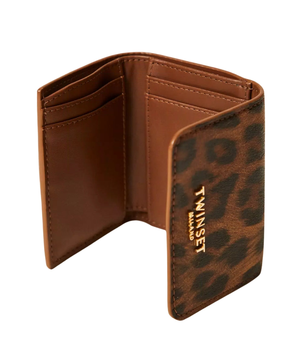 Twinset Portafoglio in Fantasia Animalier 252TL8015 Stampa Leopard