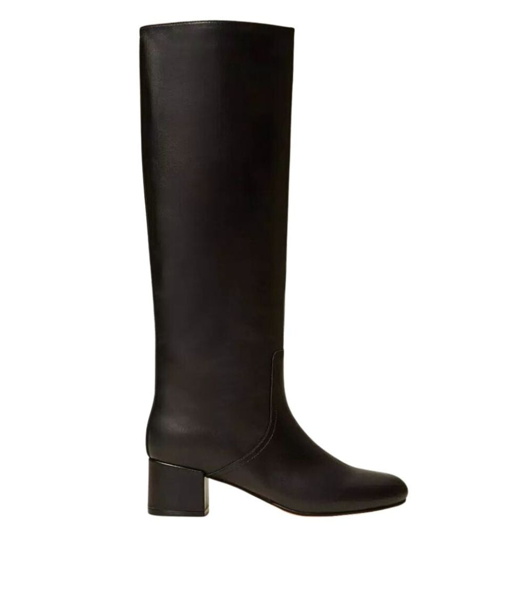 Twinset Stivale Alto in Pelle 252TCP240 Nero