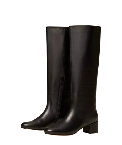 Twinset Stivale Alto in Pelle 252TCP240 Nero 00006