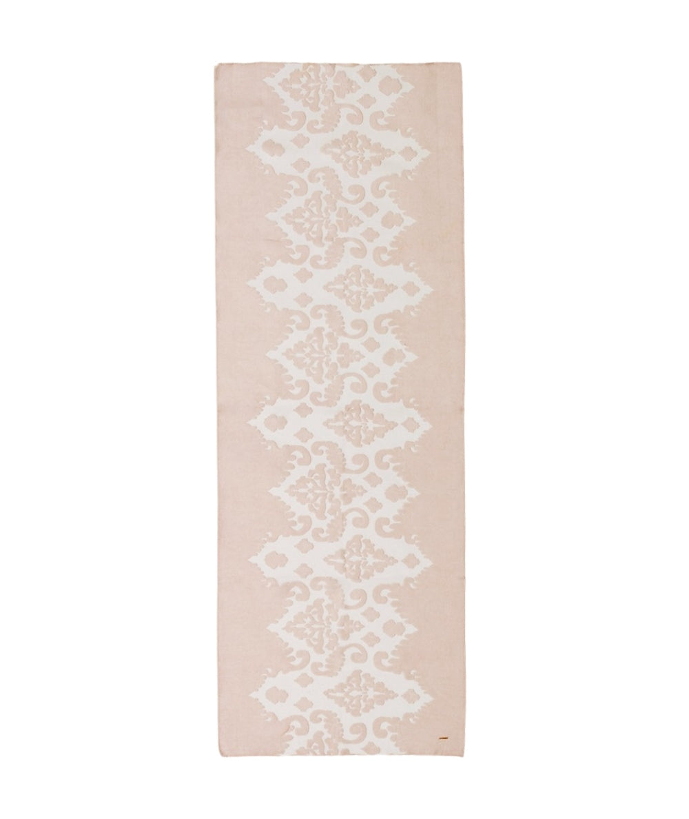 Twinset Stola con Motivo Floreale e Trasparenze 261TA4320 Rosa Sabbia