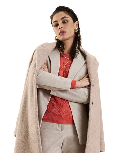 VICARIO CINQUE Maglione in Mohair Intarsiato MURITTA925 Arancio