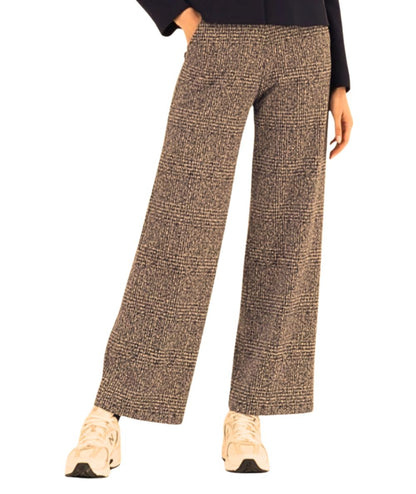 Vicario Cinque Pantalone a Gamba Larga Pied du Poule PADOVATL3530 Marrone