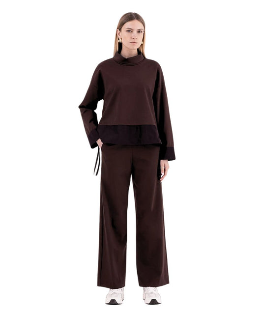 Vicario Cinque Pantalone con Vita Elastica PADOVA TX 176I Marrone