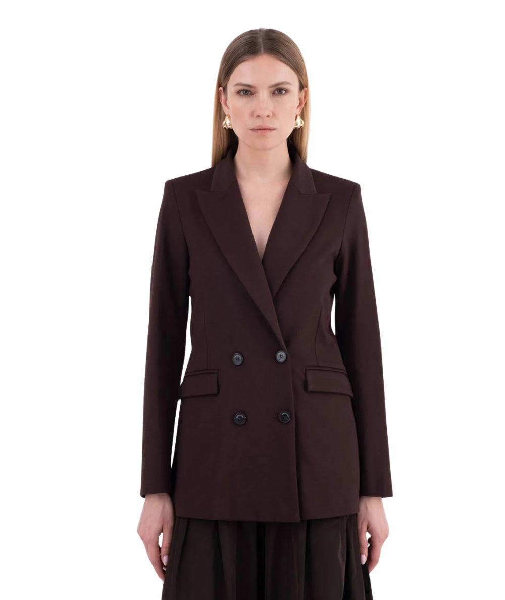 Vicario CInque Giacca Doppiopetto Sciancrato RADI176I Marrone