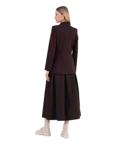 Vicario CInque Giacca Doppiopetto Sciancrato RADI176I Marrone