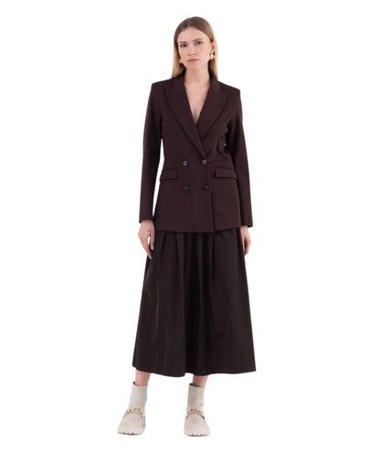 Vicario CInque Giacca Doppiopetto Sciancrato RADI176I Marrone