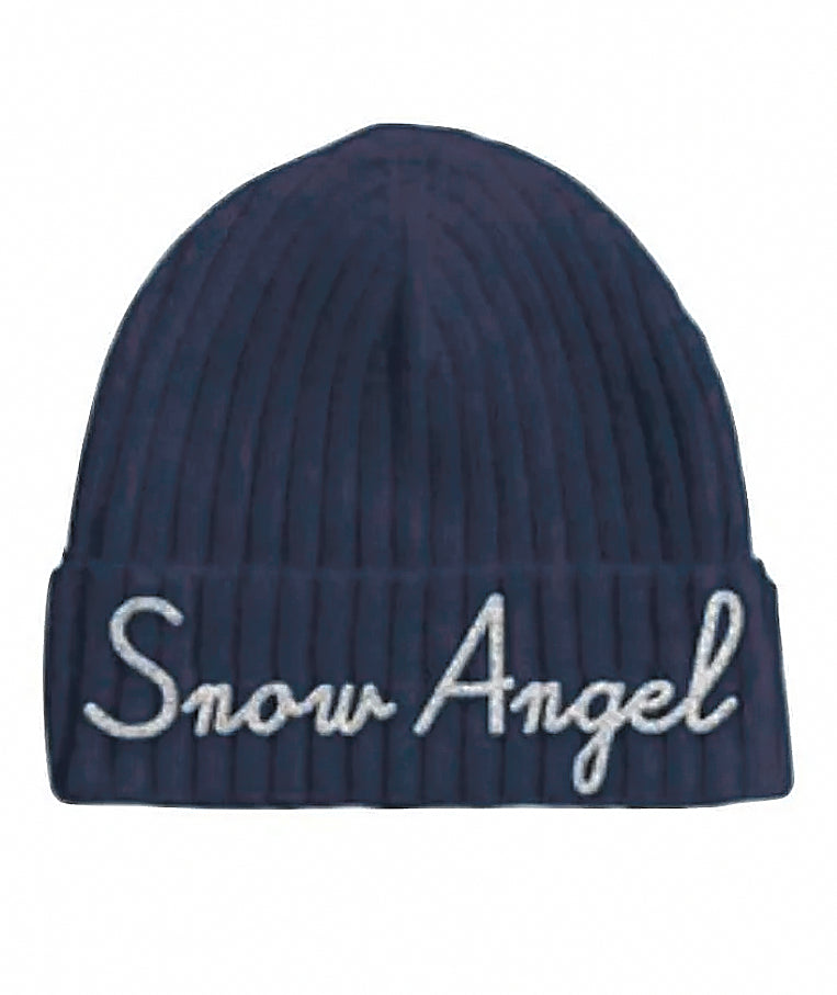 MC2 SAINT BARTH CAPPELLO CON RICAMO SNOW ANGEL WENG005 BLU SCURO