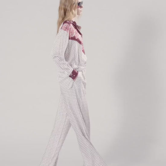 Pinko Camicia in Twill in Fantasia Stile Foulard Cher 106202 A31K Multicolore