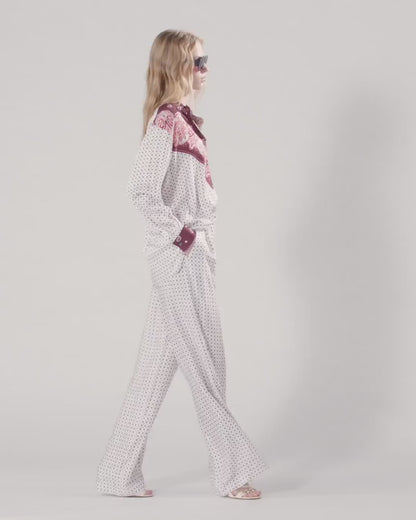 Pinko Camicia in Twill in Fantasia Stile Foulard Cher 106202 A31K Multicolore